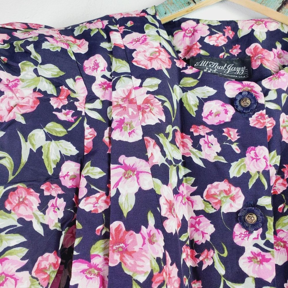 Vintage All that Jazz Floral Cottage Core Bodycon - Picture 8 of 13
